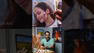 Acrylic Portrait Painting Techniques 🎨 acrylicpaiting portraitpainting arttips [upl. by Mairym]