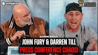 COMPLETE CARNAGE DARREN TILL amp JOHN FURY LOSE IT AT PRESS CONFERENCE [upl. by Buzzell]