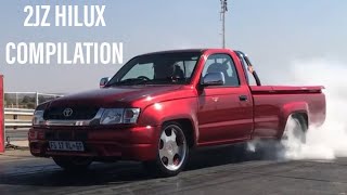 Compilation of the Best of 2JZ Toyota Hilux in South Africa👀👌👍 [upl. by Bonni]