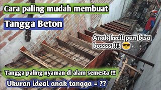 CARA MEMBUAT TANGGA BETON  TANGGA COR [upl. by Ayotol]