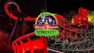 Rides In The DARK Queue Times Update amp More At Alton Towers Scarefest 2022 [upl. by Aihseyt]