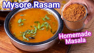 Spicy Mysore Rasam Recipe with Homemade Masala  Secret Ingredient  How to Make South Indian Rasam [upl. by Ojeillib250]