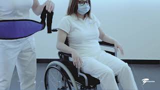 Patient restraint on wheelchair  Pectoral belt for wheelchair [upl. by Abbottson]