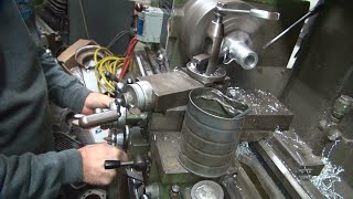 137 the making of a flywheel truing tool crankshaft milwaukee 8 m8 evo twincam harley tatro machine [upl. by Niassuh247]