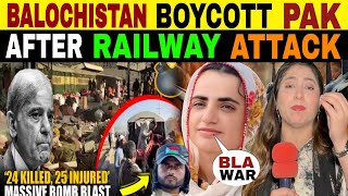 BALOCHISTAN BOYCOTT PAKISTAN AFTER ATTCK ON RAILWAY STATION  PAK YOUTH REACTION [upl. by Edelsten]