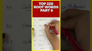 सीखें Top 220 Root Words  Part6  Most Important Vocabulary  SSC  Bank  Nimisha Bansalibps [upl. by Olwen]