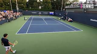 Yoshihito Nishioka injury forces retirement in the 5th set at the US Open against Miomir Kecmanović [upl. by Mckee]