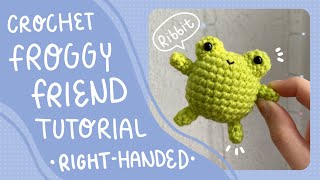 How to crochet a frog Right Handed  Frog Amigurumi Tutorial [upl. by Jabez]