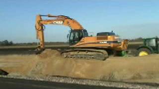 Case Excavator  John Deere Tractor with dumper car [upl. by Dnomal]