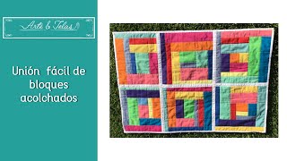 Unión fácil de bloques acolchados  Patchwork  Andrea Miani [upl. by Laira]