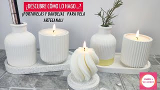 COMO HACER ENVASE Y PORTAVELA DE YESO PARA VELA ARTESANAL [upl. by Fabiolas874]