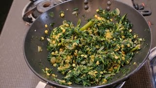 Homemade Methi Bhaji Sabzi Fenugreek leaves vegetable EASY RECIPE [upl. by Drofkcor]