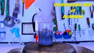 Hydrochloric Acid Reacting With Aluminum Foil [upl. by Elletsyrc]