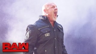 Goldberg emerges in WWE for the first time in 12 years Raw Oct 17 2016 [upl. by Yraht]