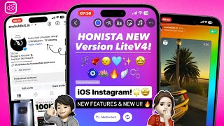 New iOS Instagram For Android 🥳 Honista Lite V4 iPhone Story Setting  iOS 174 EMOJIS Font amp More [upl. by Alli]