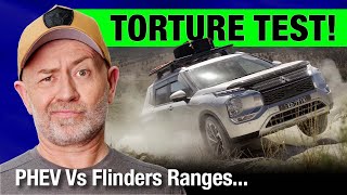 Mitsubishi Outlander PHEV Torture tested in the Flinders Ranges  Auto Expert John Cadogan [upl. by Yornoc]