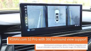 RSNAV Android 90 S3 Pro with 360 surround view prototype in 2012 Audi A7 [upl. by Kwabena724]