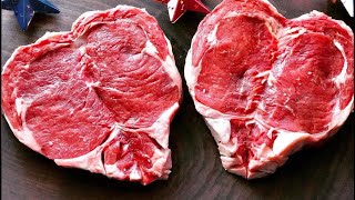 Heart shaped ribeye Steak Valentine’s day [upl. by Daffy70]