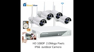 iSmartView 2K高清無線CCTV監控攝像套裝NVR 內置硬盤 安裝及備份教程HD Wireless WiFi CCTV NVR setup backup ARWK8204HPRO [upl. by Iroak]