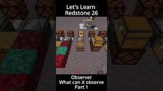 What Can an Observer Observe Bedrock Lets Learn Redstone 26  Minecraft Bedrock Redstone Tutorial [upl. by Xylina]