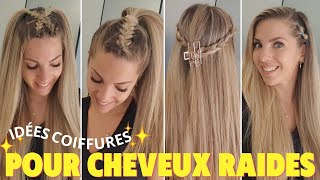 4 COIFFURE FACILE ET RAPIDE CHEVEUX LISSE 🖤 Tuto coiffure facile pour débutant FALL HAIRSTYLES 2022 [upl. by Bara]