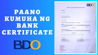 Paano kumuha ng BANK CERTIFICATE  2024 [upl. by Barber323]