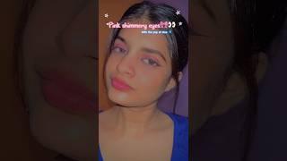 Pink shimmery eyes 🩷 makeup pink eyemakeuptutorial [upl. by Vivica]