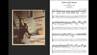 Sicilien suite in D minor Sw20 S L Weiss  Liza Zoe Transcription [upl. by Stanford357]