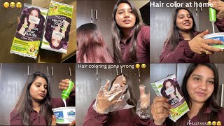 How to color your hair at home  Garnier burgundy hair color at home 👻💀🥲 Watch Till end 😂SP09 [upl. by Milurd]