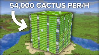 I Built Probably The Biggest Cactus Farm In Survival Minecraft [upl. by Marucci618]