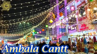 Ambala Cantt Diwali Decoration Night View  Ambala Cantt Vlogs  Sachin on Travel  Ambala News [upl. by Melcher]