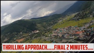 Epic Descent Aircraft Landing on Runway 15 at Paro International Airport  GoPro amp ATC Audio [upl. by Atiuqat]