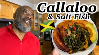 How to make Callaloo amp Saltfish Peel Clean amp Cook  Deddys Kitchen [upl. by Vilhelmina]