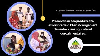 Présentation des étudiants de L3 Management des Entreprises agricoles et agroalimentaires à Fatick [upl. by Wilt]