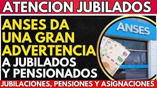 ⚡️ COMUNICADO IMPORTANTE de ANSES a Jubilados Pensionados y PNC ANSES  BONO a Jubilados [upl. by Ridan615]