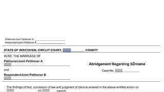 Completing the Abridgment Regarding Surname [upl. by Filomena]