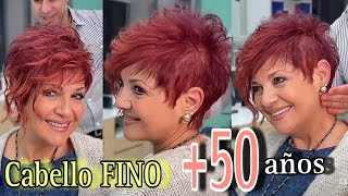 ✂️Cortes de PELO para Lucir JUVENIL Después de los 50 años en Cabellos FINOS y Crear Volumen 💇‍♀️ [upl. by Yenitirb]