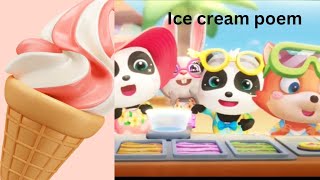 Ice Cream poemkids learning poem with fun [upl. by Euginom152]