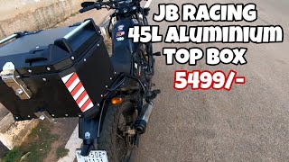 45L JB racing aluminium top box  Top box for Himalayan  Top box installation [upl. by Singband360]