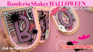 BANDERÍN Shaker de HALLOWEEN paso a paso 🎃✨🌙 Ideas decorativas  diseño digital [upl. by Sadinoel]