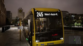 The Bus  Linie 245 mit dem ECitaro 4 Türer am frühen morgen und bei regen durch Berlin [upl. by Solita]