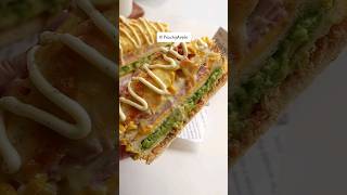 Make a 5 Tier Sandwich with me🧀🍔 shorts breakfast food asmr foodie cooking satisfying fyp [upl. by Minetta]