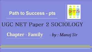 UGCNET Paper 2 अध्याय परिवार  Chapter Family  Sociology and Anthropology [upl. by Eldreda]