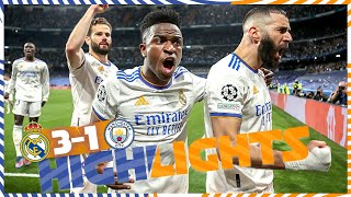 HIGHLIGHTS  Real Madrid 31 Manchester City  UEFA Champions League [upl. by Loutitia]