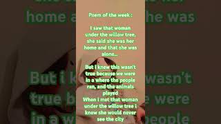 Poem of the week [upl. by Otcefrep252]