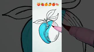 Peach 🍑  shorts satisfying drawing art youtube trending short [upl. by Oratnek]