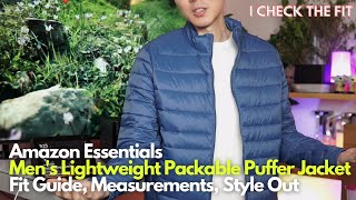 Amazon Essentials Mens Puffer Jacket  Size Guide and Quality Check [upl. by Sergio911]