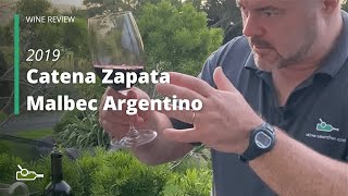 Wine Review Catena Zapata Malbec Argentino 2019 [upl. by Noek]