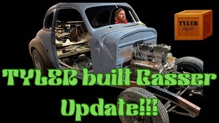 TYLER built Gasser Build Update  crossmember welding [upl. by Shanie]