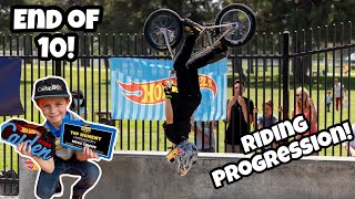 End of 10 Caidens Freestyle BMX Riding Progression [upl. by Aleakam]